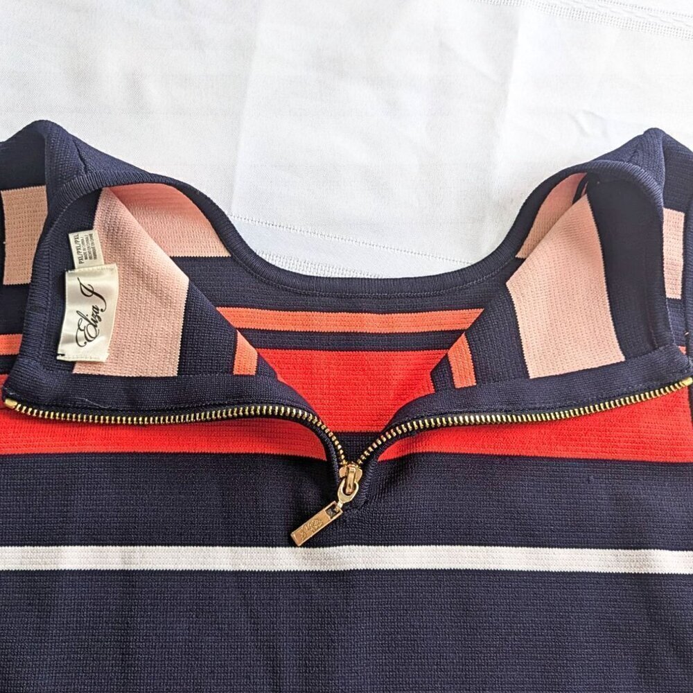 NWOT ELIZA J Red Navy Bayadere Stripe Tank Sweater Dress SIZE XLP - Picture 5 of 8